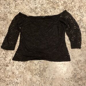 Guess Black Lace Top